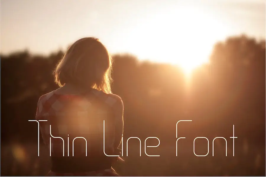 Thin Line Font - 