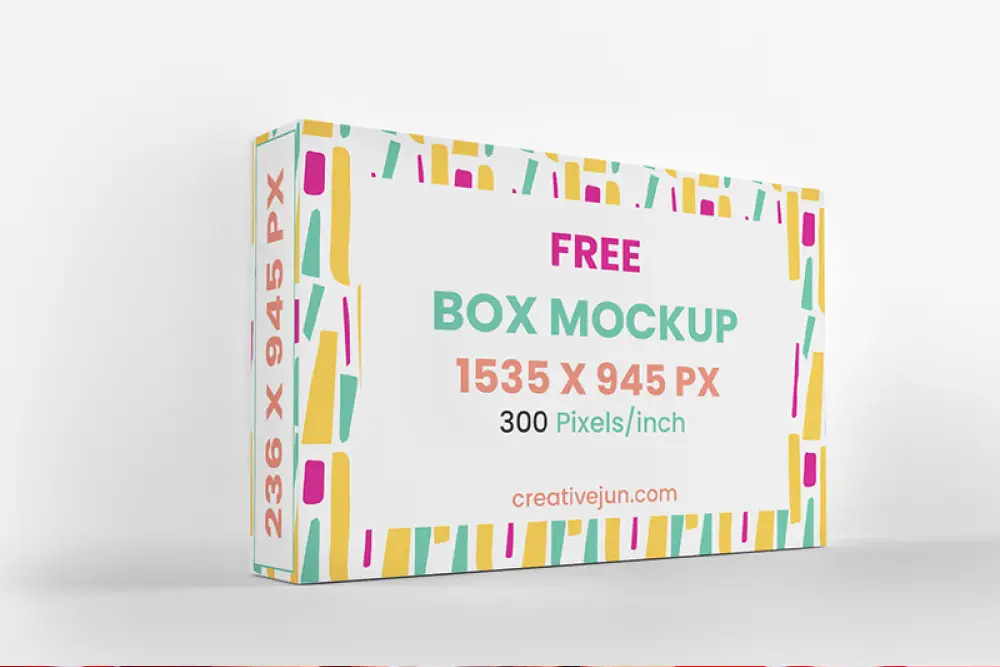 Box Packaging Mockup – PSD Freebie - 