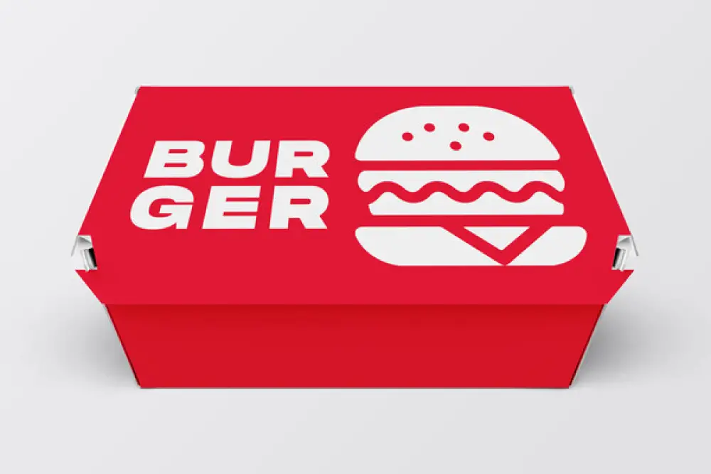 Burger Box Package Mockup - 