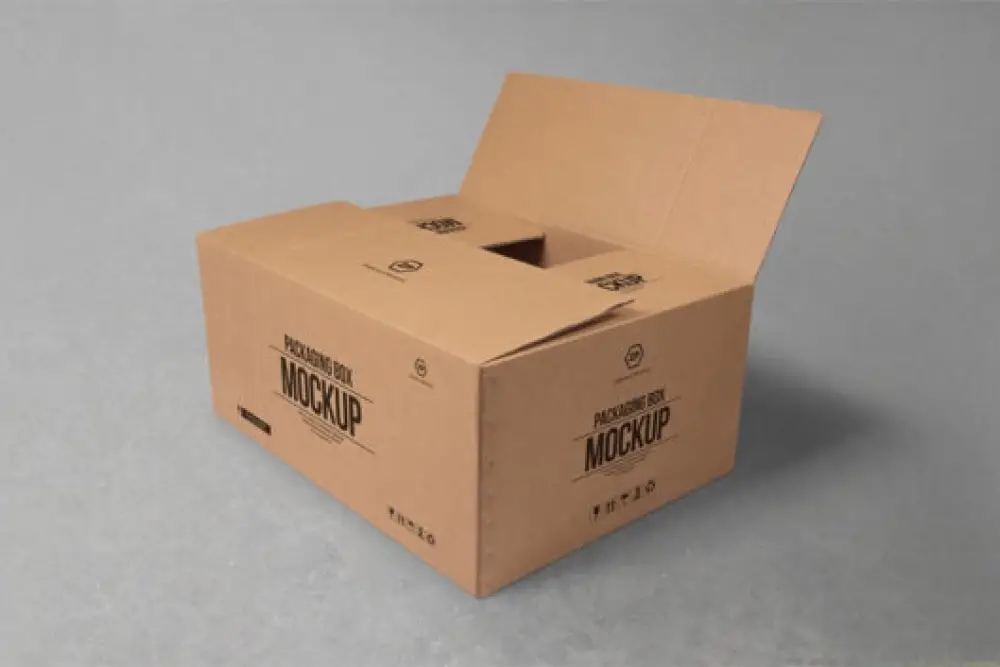Cardboard Box Mockup - 