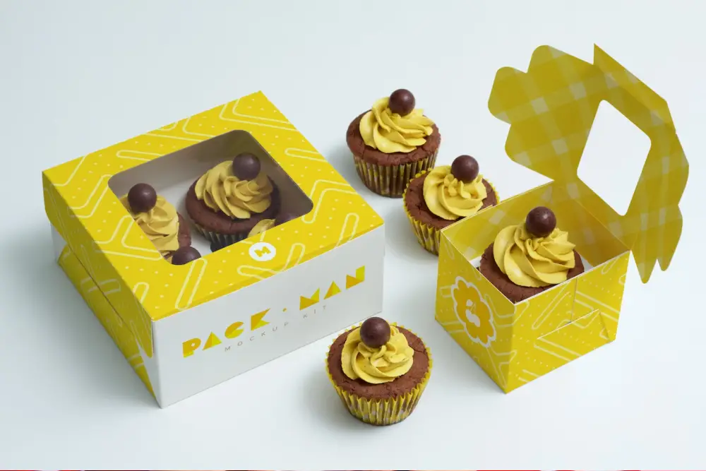Cupcake Boxes Mockup - 