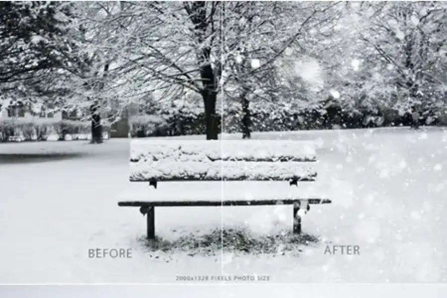Real Snow Photoshop Action - 