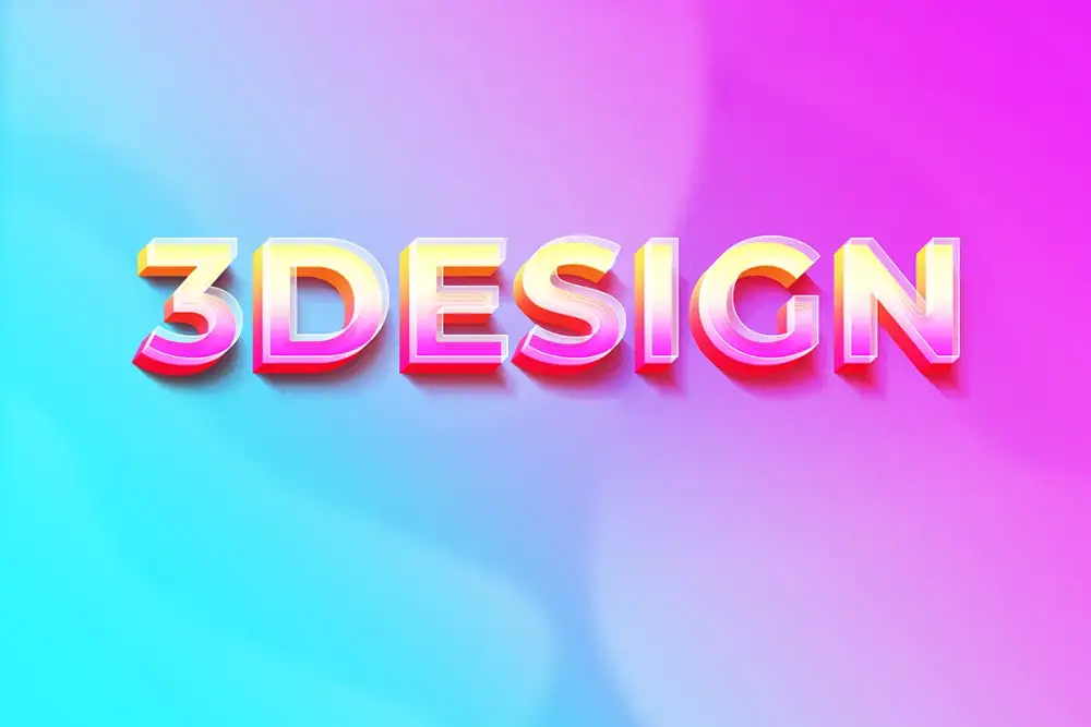 Glossy 3D Text Effect - 