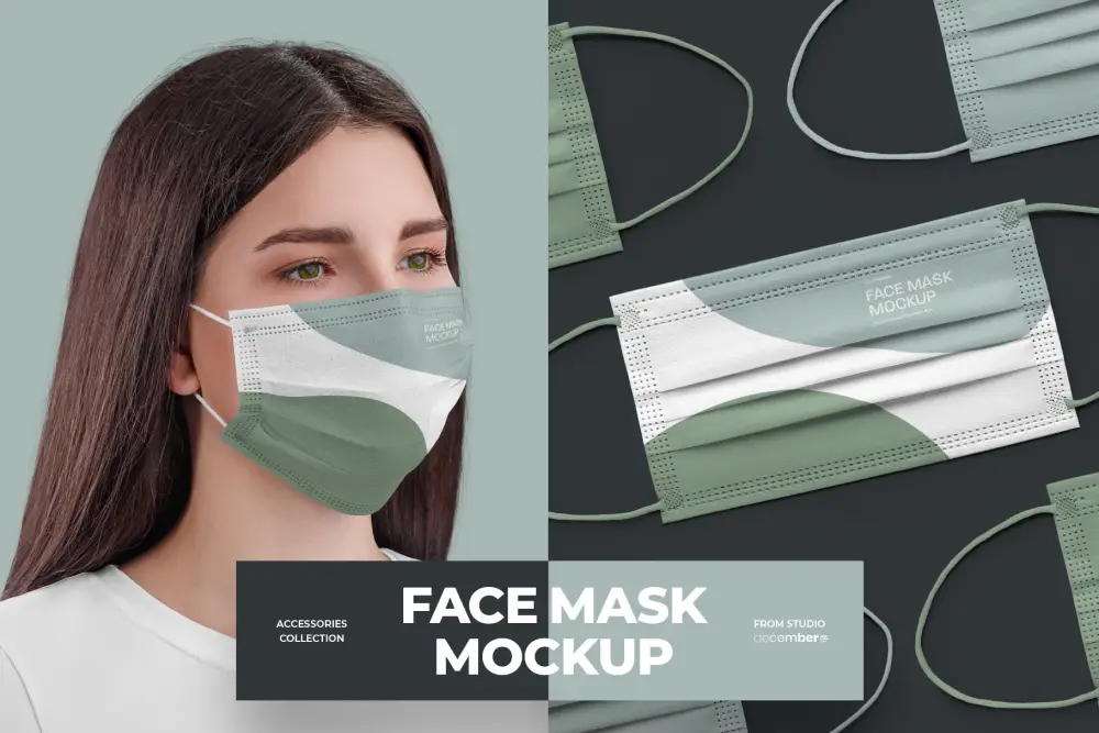 Mockups Face Mask + 2 Free - 