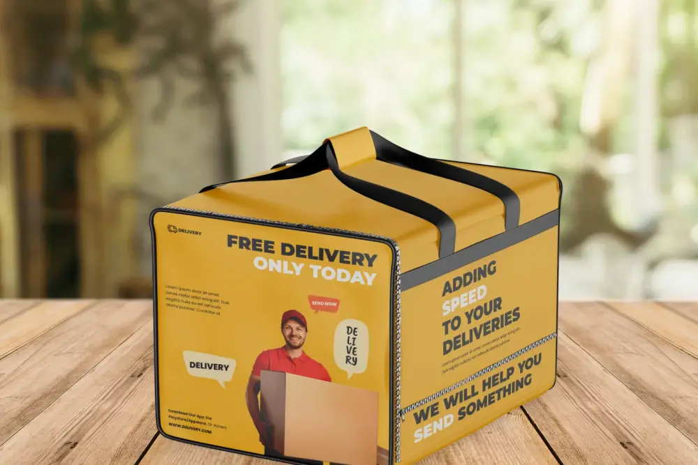 Free Food Delivery Bag Mockup PSD Template - 