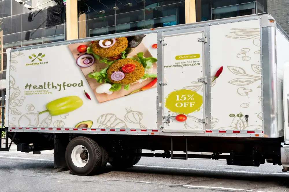 Free Food Truck Mockup PSD Template - 