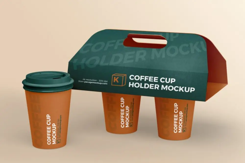 Coffee Cup Holder Mockup - 