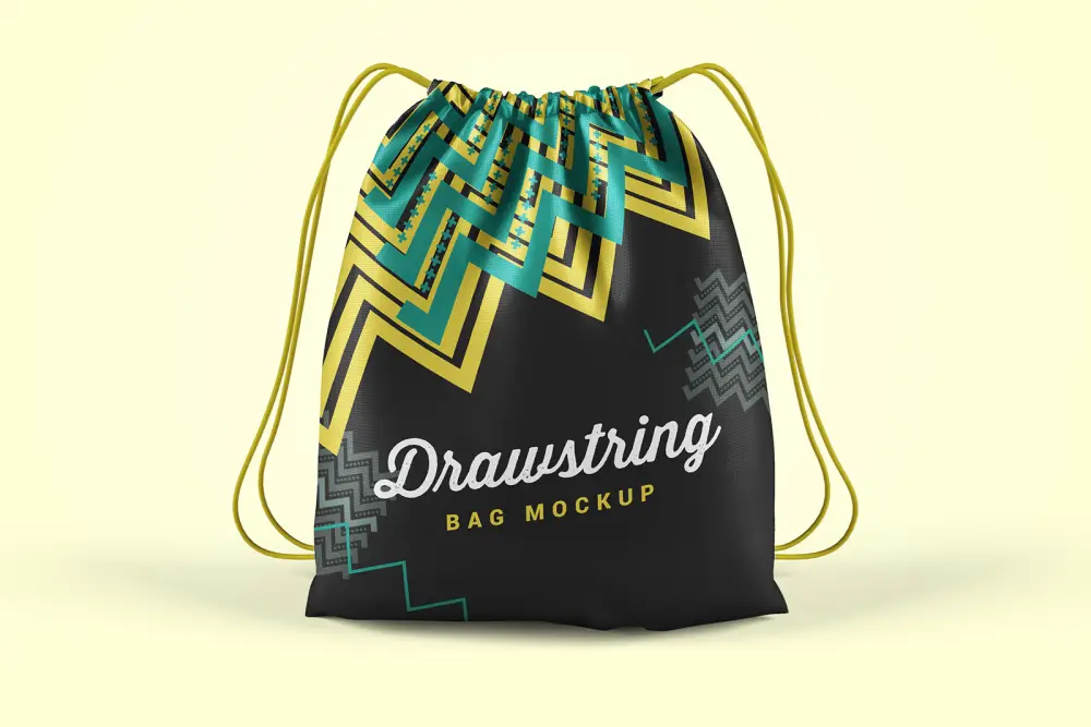 Free Drawstring Bag Mockup PSD - 