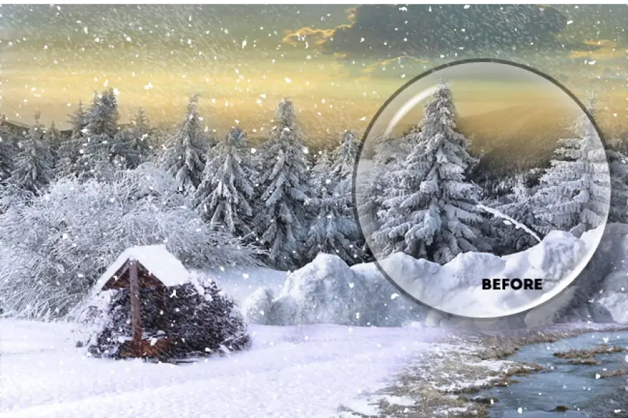 Create Snow Effect Photoshop Free Action - 