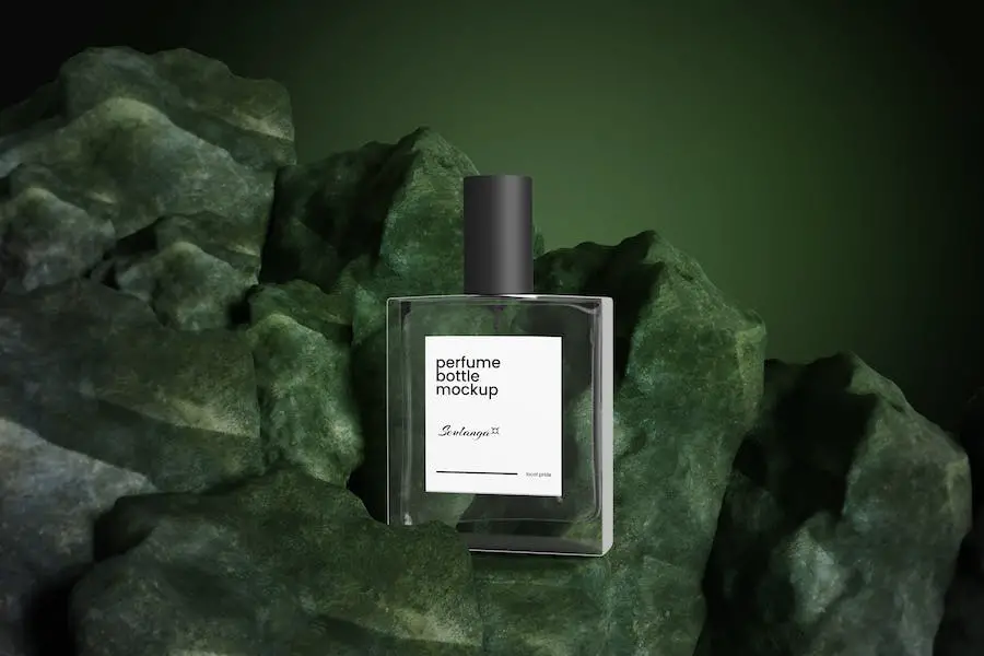 Perfume Bottle Glass Mockup - 