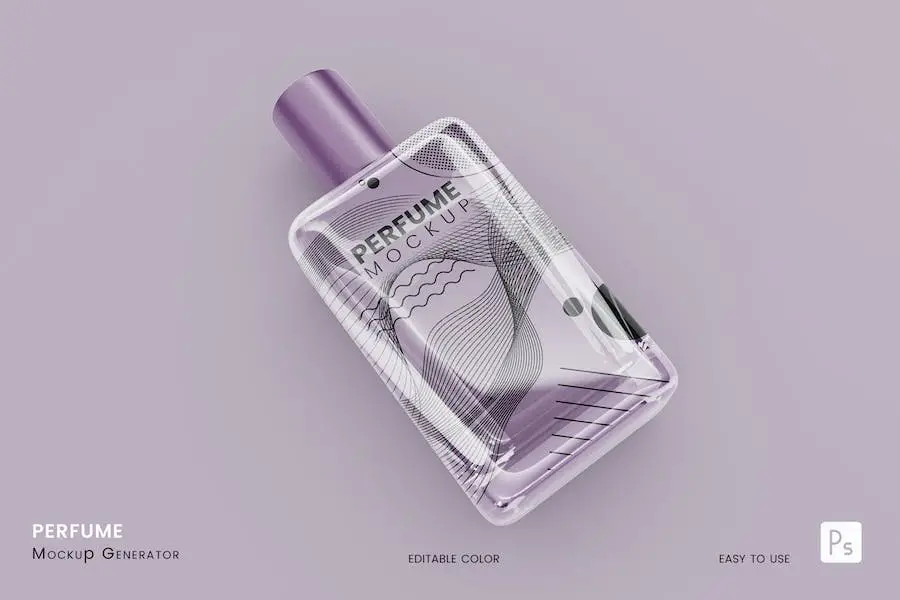 Design Perfume Bottle Mockup - 