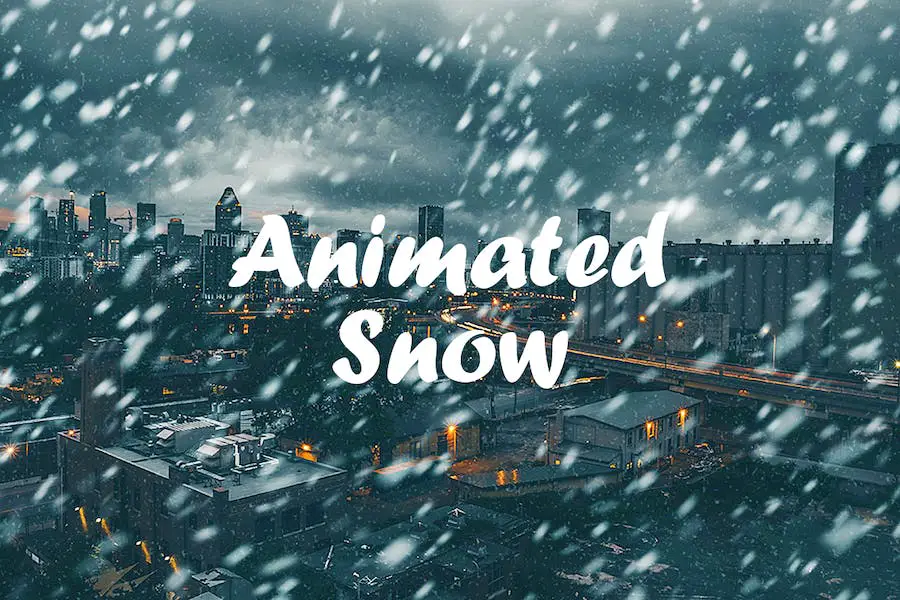 Animated Snow Photoshop Action - 