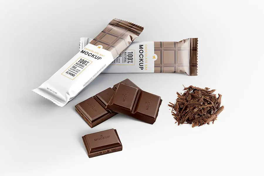 Chocolate Bar Packaging Mockup - 
