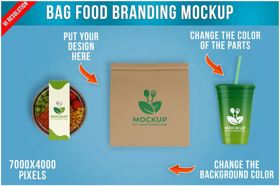 Bag Food Branding Mockup - 