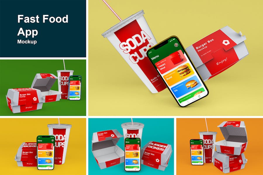 Fast Food App Mockup - 