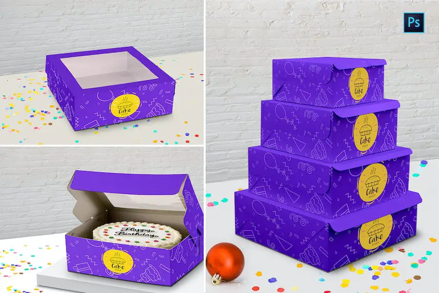 Cake Box Mockup - 