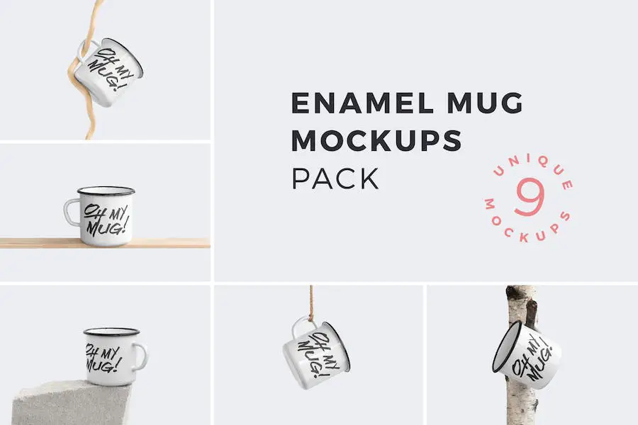Enamel Mug Mockups Pack - 