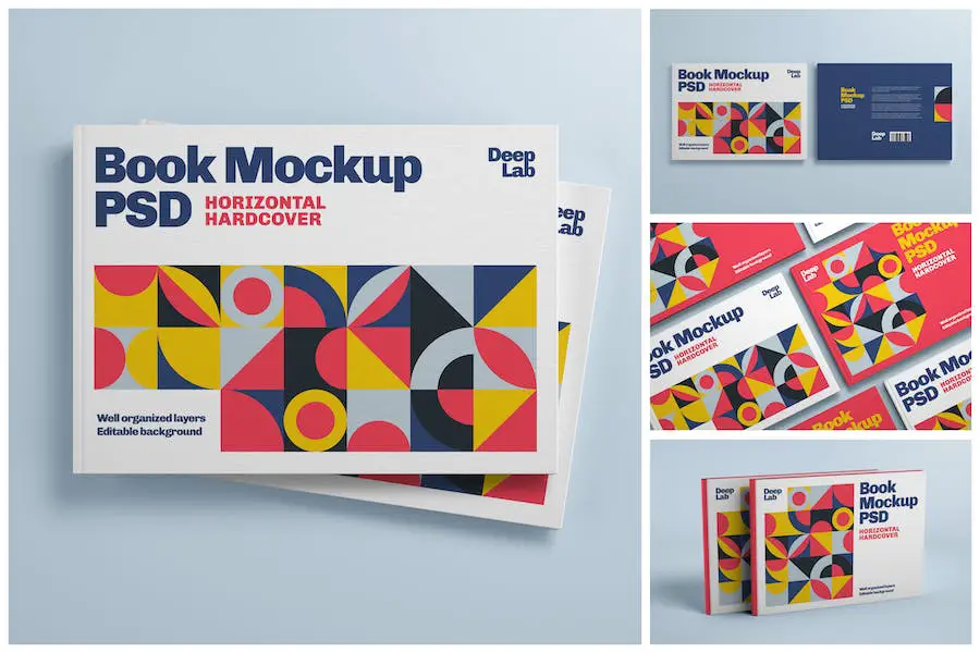 Horizontal Book Cover Mockup - 