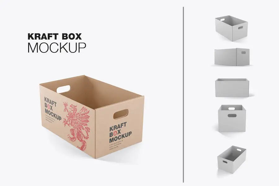 Cardboard Box Mockup - 