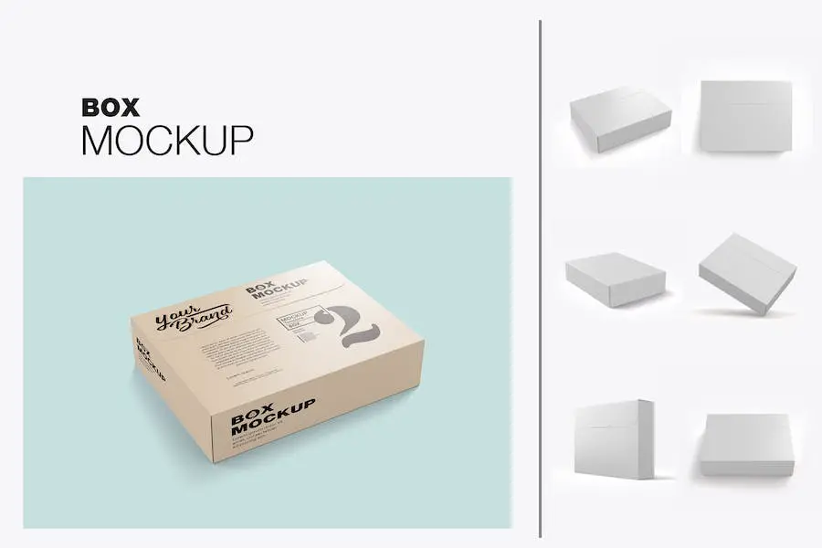Set Delivery Box Mockup - 