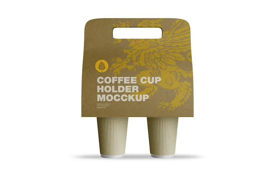 Coffee Cups Holder Mockup - 
