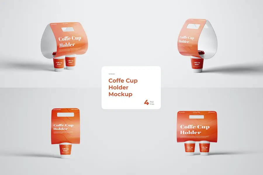 Coffe Cup Holder Mockup - 