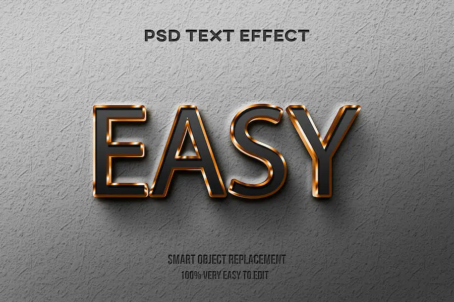 Gold glossy text effect - 