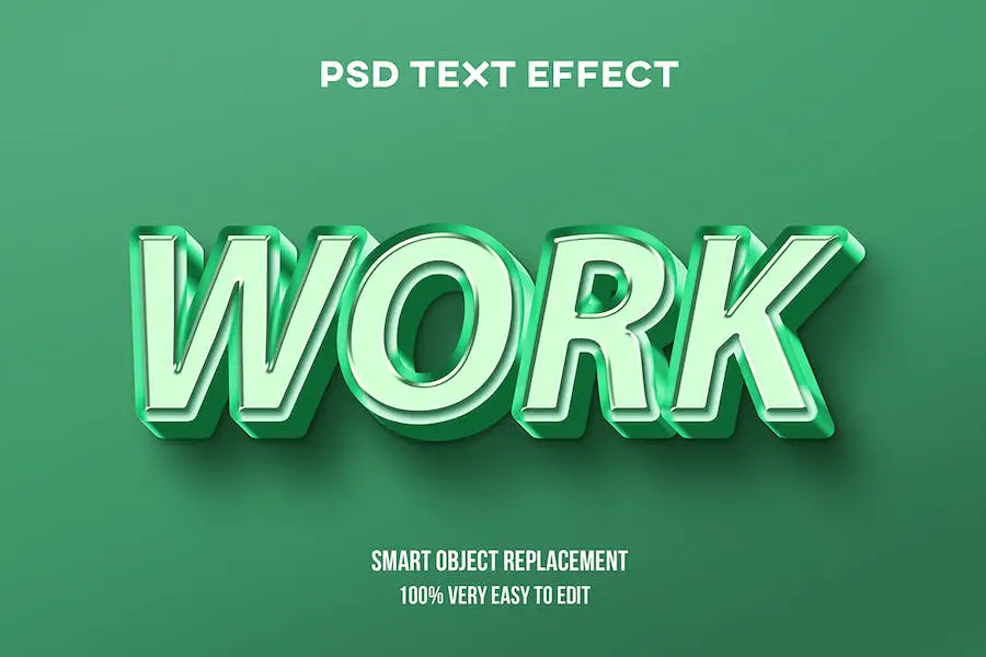 Green pastel glossy text effect - 