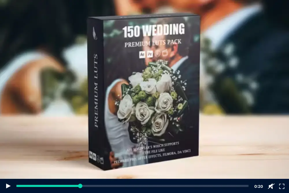 150 Professional Cinematic Wedding LUTs for Filmmakers - 