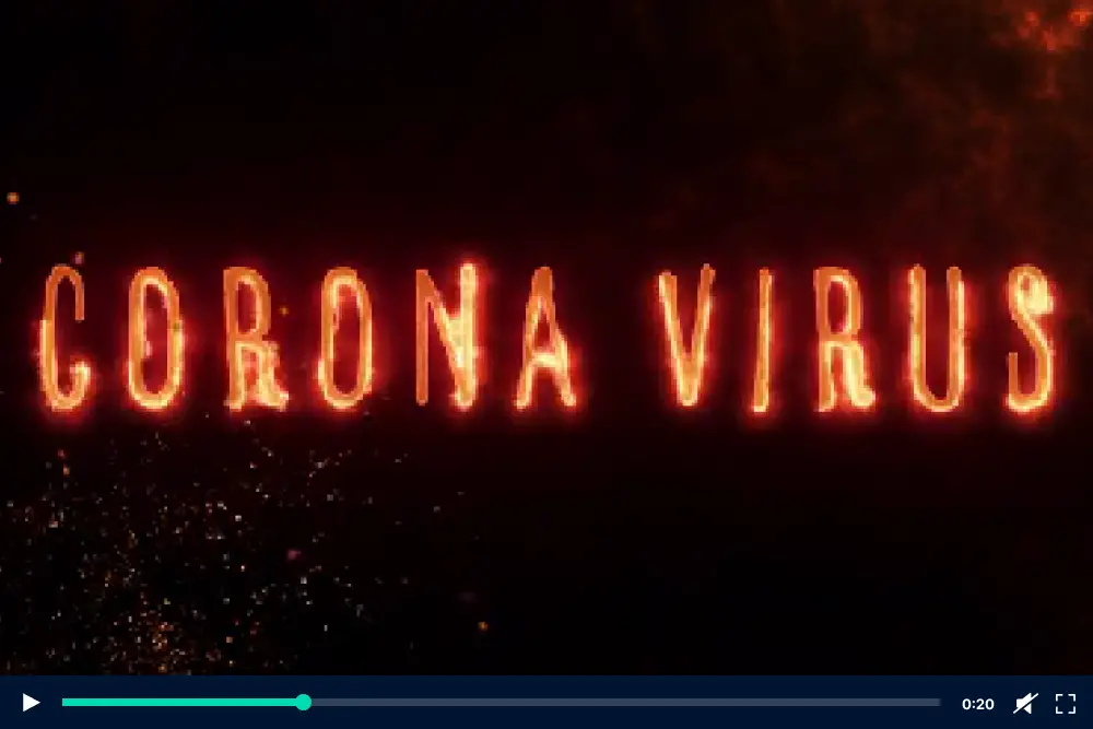 CORONAVIRUS Text Animation With Fire Effect - 