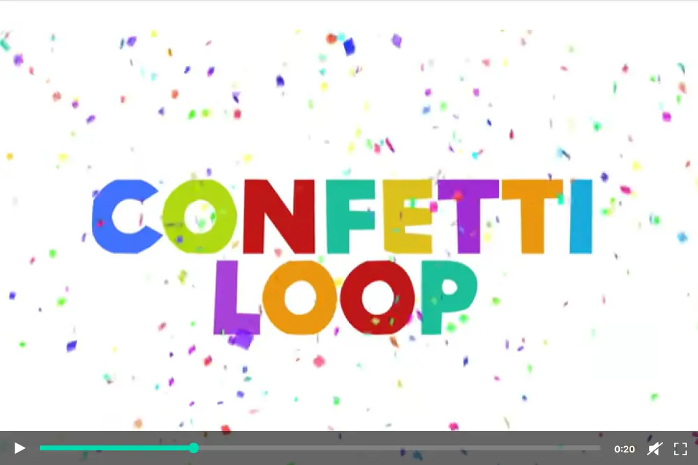 Confetti Falling Loop – Animated Clip - 