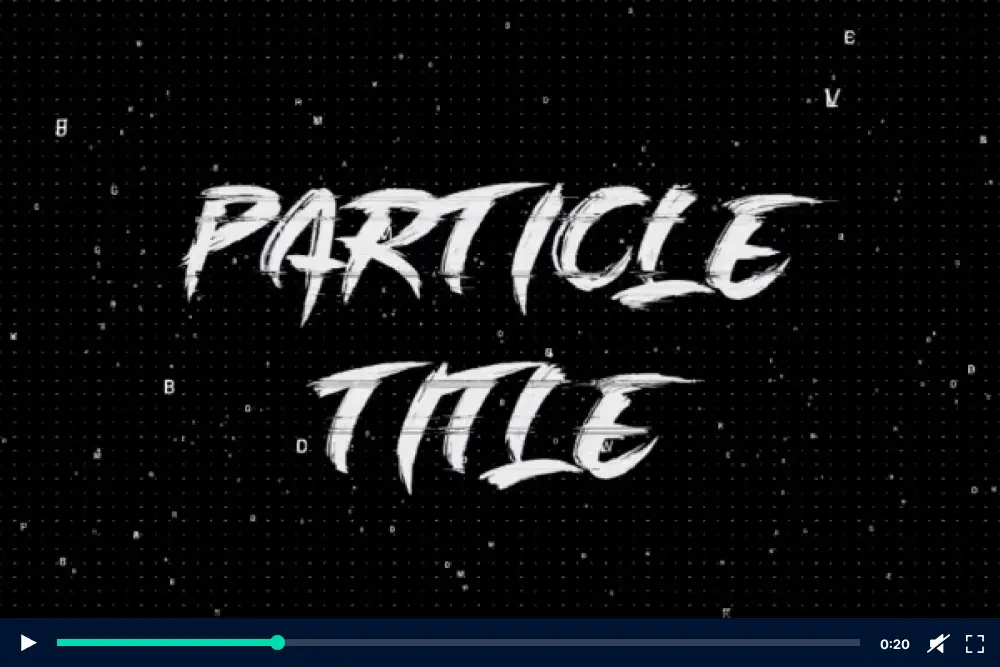 Digital Particle Title Effect - 