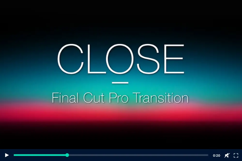 Final Cut Pro Transition - Horizontal & Vertical Close - 