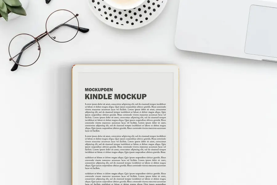 Free Kindle Mockup PSD Template - 