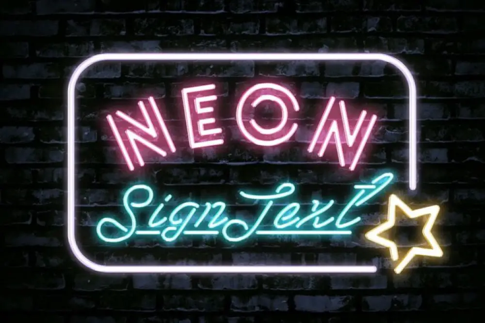 Free Neon Sign Text Effect - 