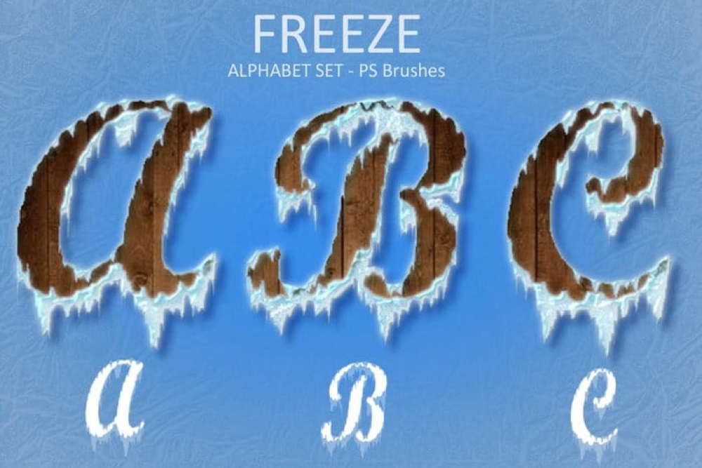 Freeze Alphabet Set PS Brushes Abr. Vol.2 - 