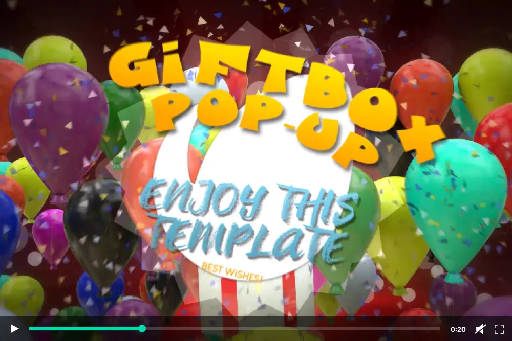 Gift Box Pop Up for After Effects - 