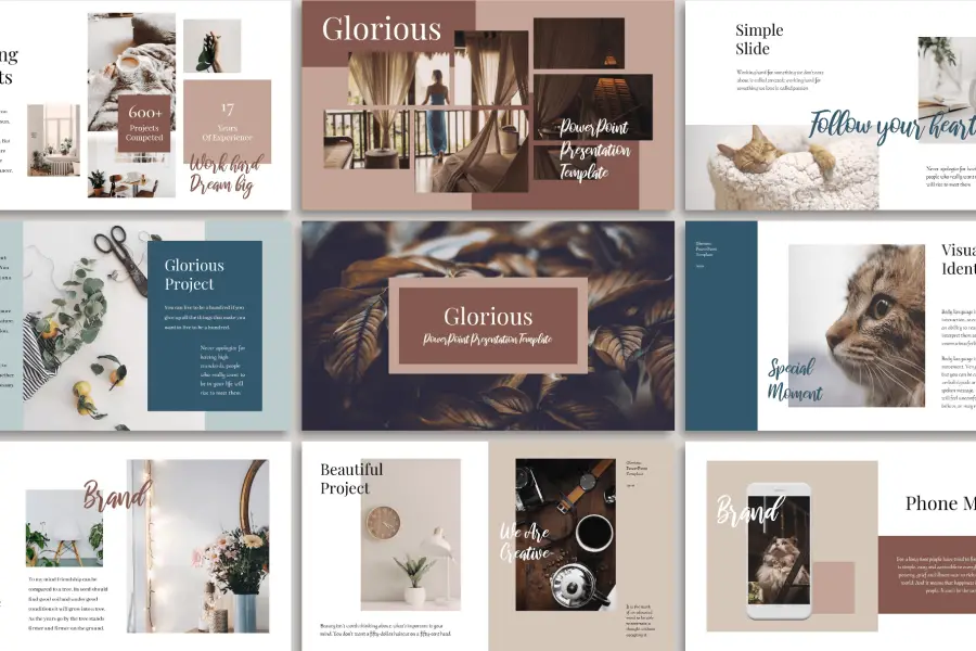 Glorious PowerPoint Template Free Download (8 Slides) - 