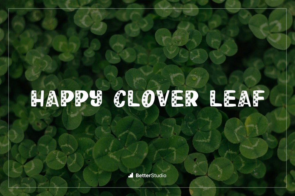 Happy Clover Leaf Display - 