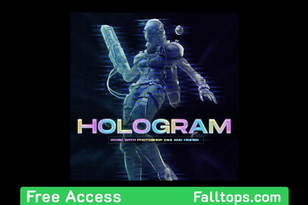 Hologram Photoshop Action - 