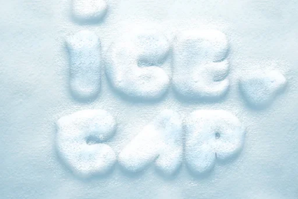 Ice Snow Cap Text Effect PSD - 