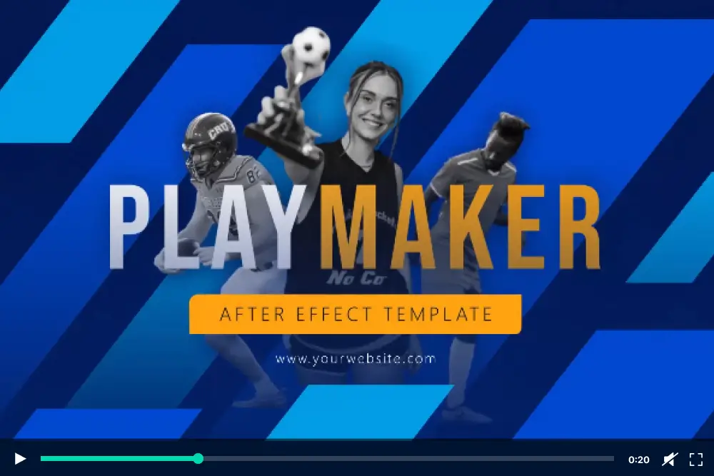 Playmaker Creative Sport Video Display After Effect Template - 