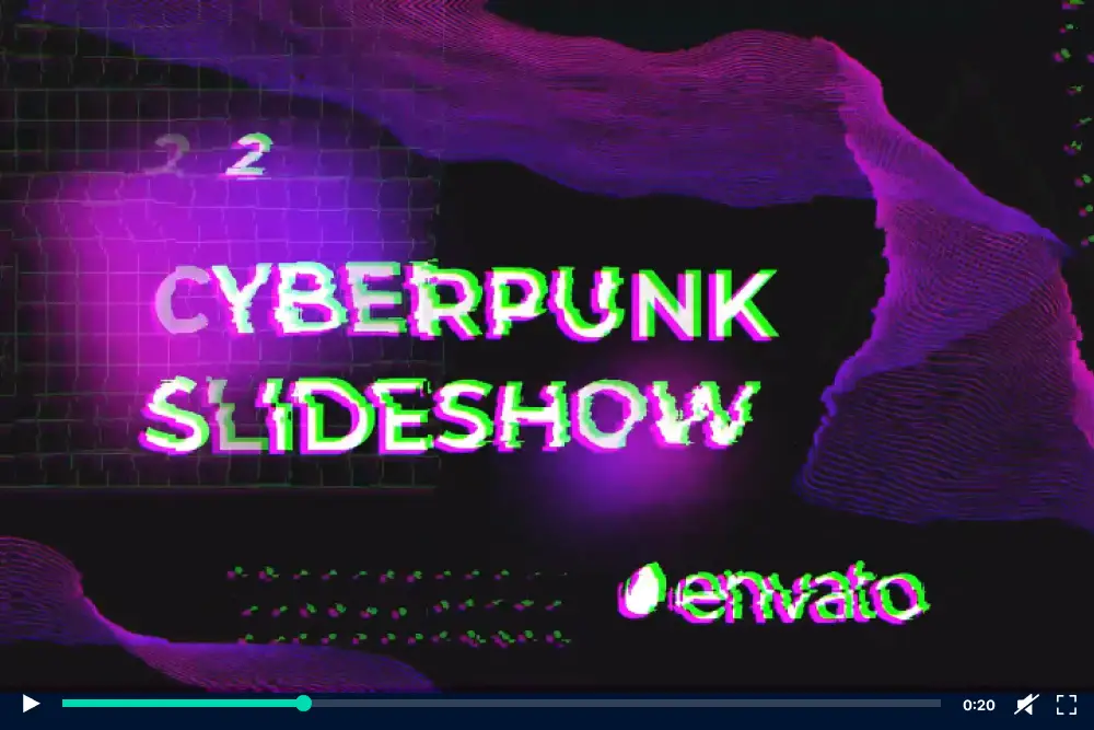 Cyberpunk Glitch Slideshow for After Effects - 