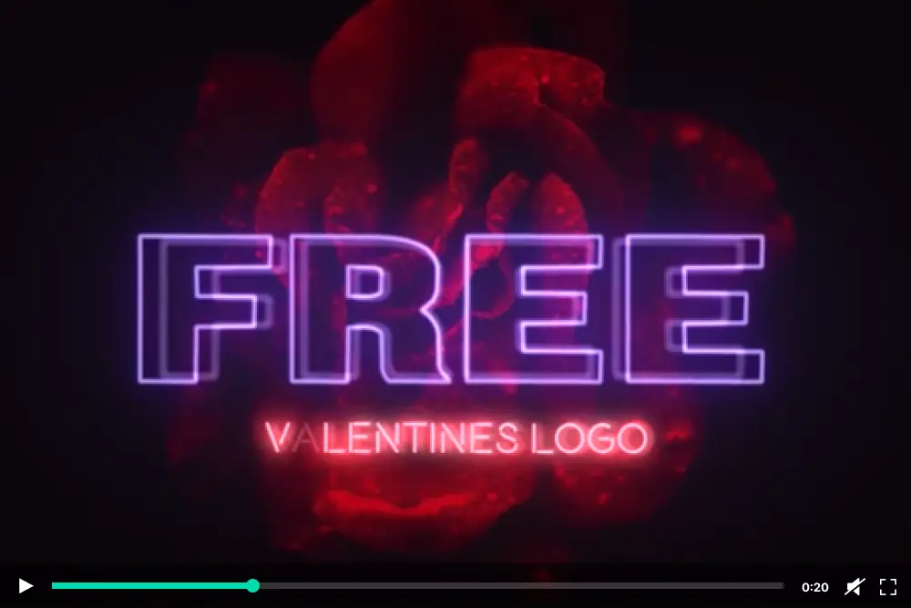 Valentine Neon Logo - 