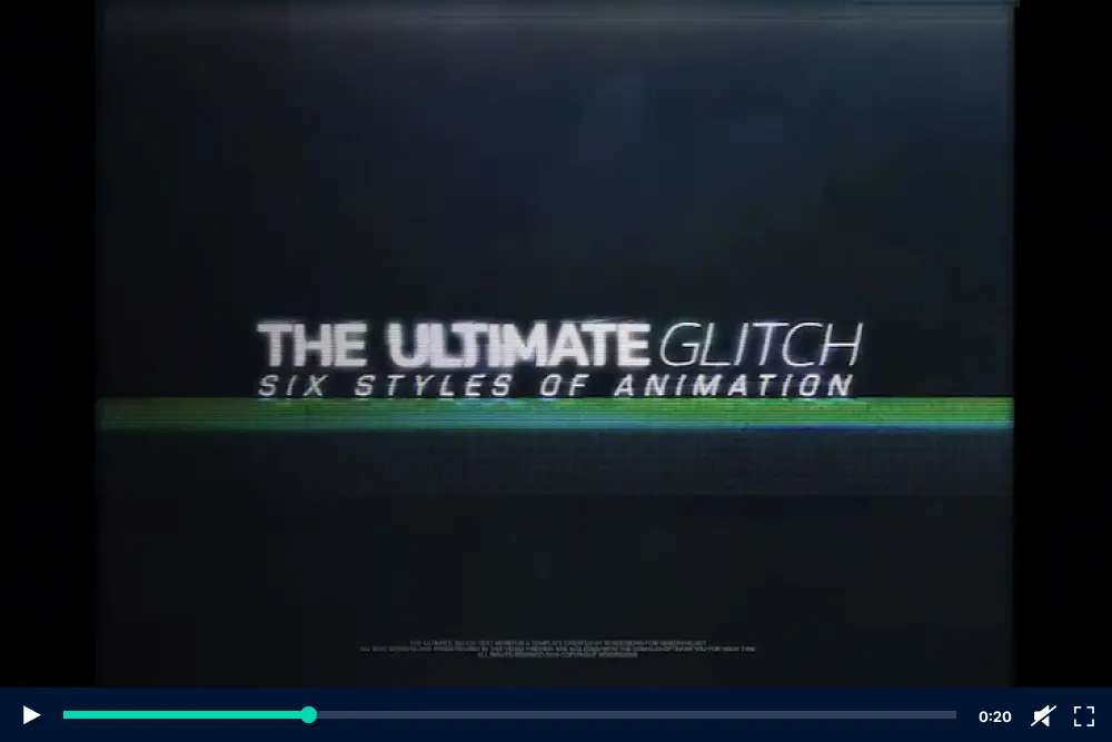 70 Glitch Title Animation Presets Pack | Glitch Text Maker - 