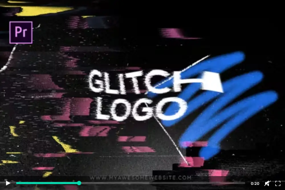 Glitch Distortion Logo Intro - 