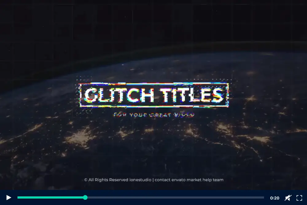 Glitch Titles For After Effects - 