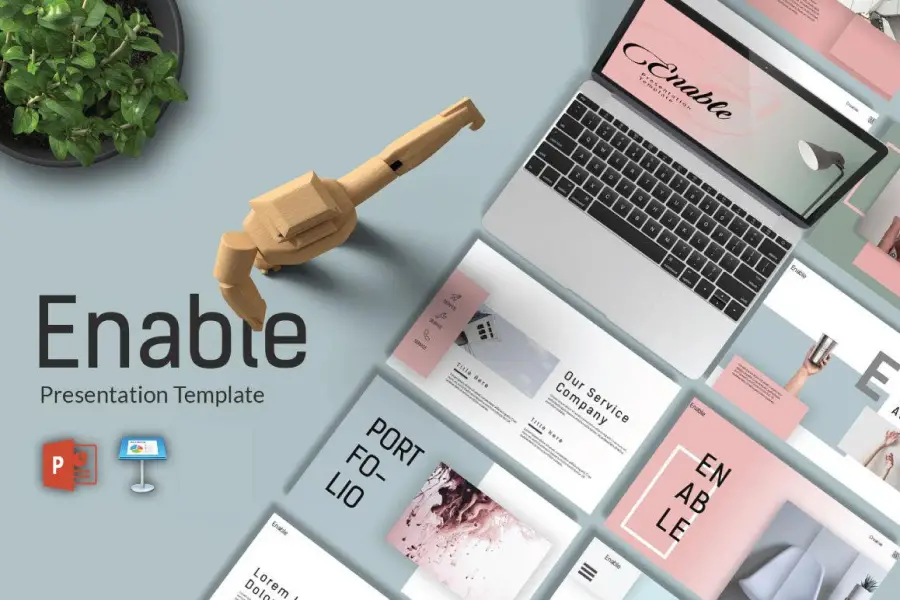 Enable Creative Presentation Template for PowerPoint & Google Slides-10 Pages - 