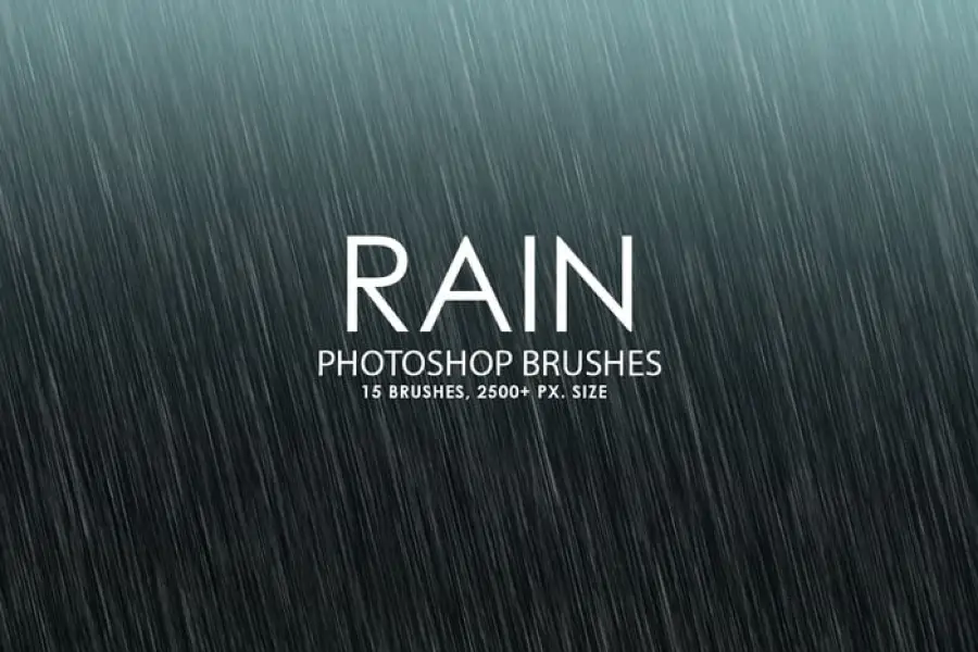 Free Rain Photoshop Brushes - 