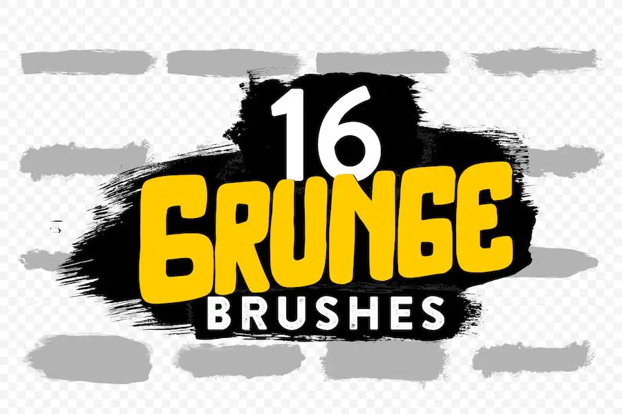 16 Grunge Brushes - 